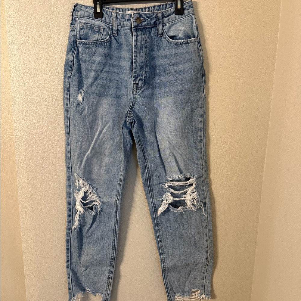 Jelly Beans Light Blue Distressed Women's Jeans